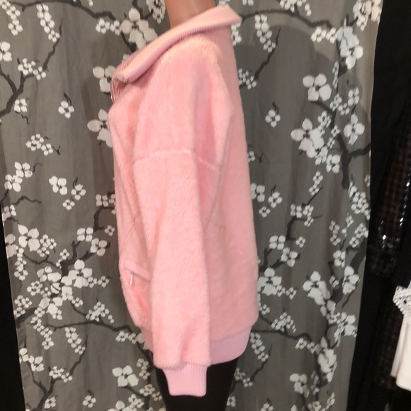 NWT JUICY COUTURE Pink Sherpa Pullover Jacket Coat - Picture 6 of 8
